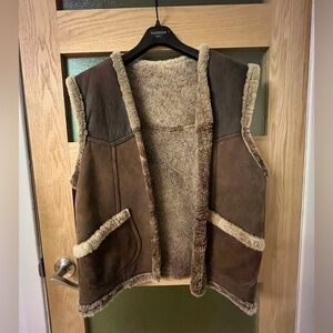 Leather sleeveless vest